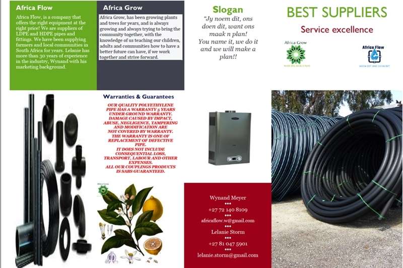 Pipes and fittings HDPE & LDPE Pipes Irrigation