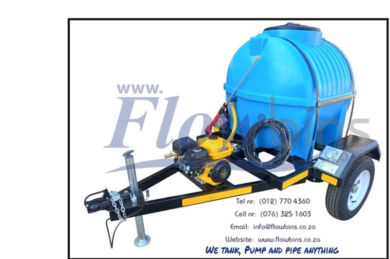 Other High clearance sprayers NEW 600Lt 186 Bar mobile pressure washer trailer Spraying equipment