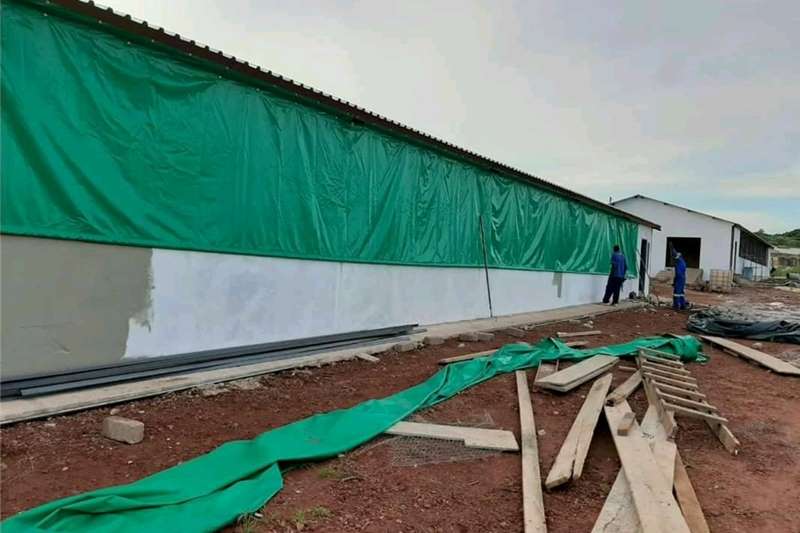 Livestock housing  TOP QUALITY (550GSM) PVC CHICKEN HOUSE CURTAINS W Structures and dams