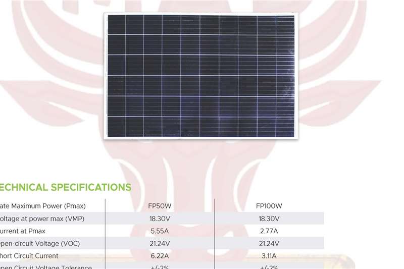 Solar solutions 50  100W Polycrystalline solar panels Technology and power
