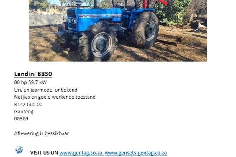 4WD tractors Landini 8830 Tractors