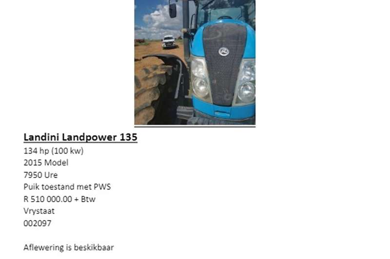 4WD tractors Landini Landpower 135 Tractors