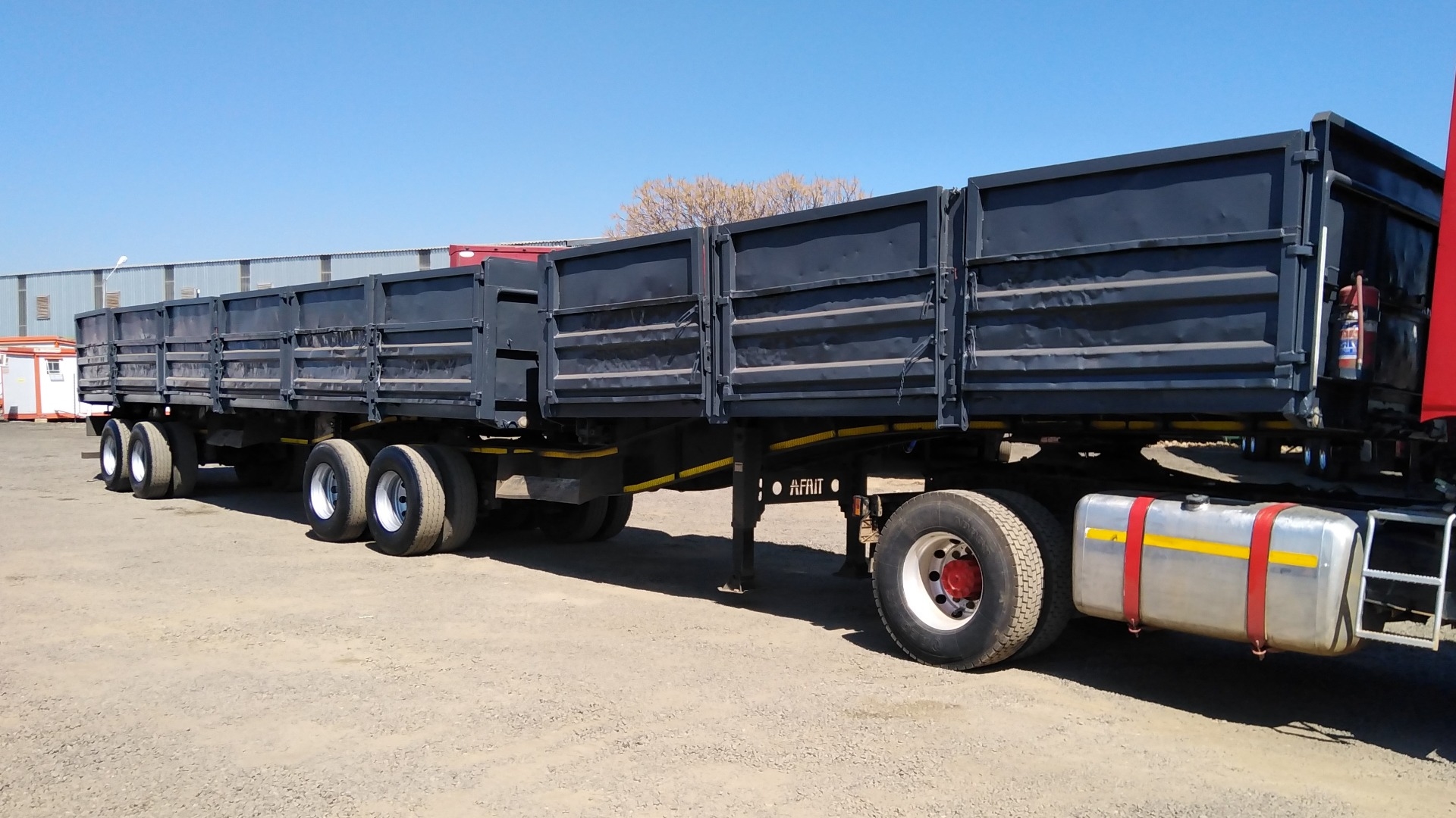 2007 Afrit Afrit Dropside Flat Deck Superlink Box Body Trailers Trucks