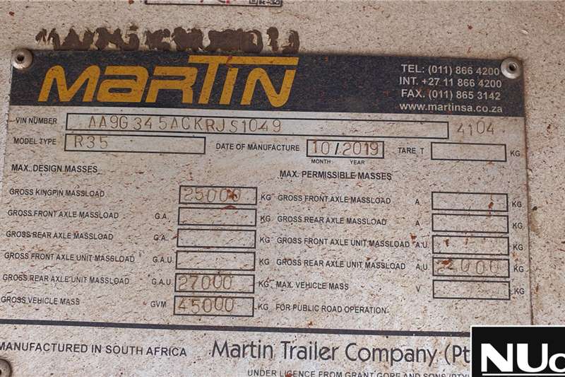 Martin MARTIN TRI AXLE LOWBED TRAILER WITH HYDRAULIC RAMP Lowbeds